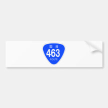 国道463号線ー国道標識 バンパーステッカー