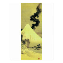 富士と昇龍, 北斎 der Fujisan und Drache, Hokusai, Ukiyo-e Postkarte