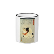日本猫, 国芳 japanische Katze, Kuniyoshi, Ukiyo-e Kaffee Tasse