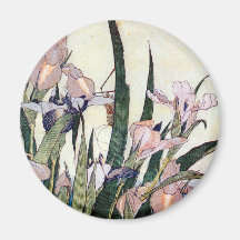 杜若ときりぎりす, 北斎 Iris und Heuschrecke, Hokusai Magnets