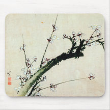梅花, 北斎 Pflaume blüht, Hokusai, Ukiyo-e Mauspad