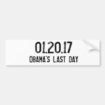 01.20.17, OBAMAS LETZTER TAG AUTO STICKER