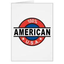 100% Amerikaner Grußkarten