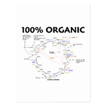 100% Bio (Zitronensäuren-Zyklus - Krebs Zyklus) Postkarte