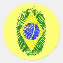 100% brasilianische DNS Fingerabdruck Brasilien-St Sticker