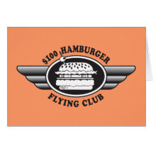 100 Dollar-Hamburger - Fliegen-Verein Grußkarte