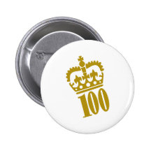 100. Geburtstag - Zahl - hundert Button
