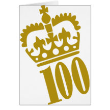 100. Geburtstag - Zahl - hundert Karten