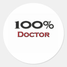 100 Prozent-Doktor Runde Aufkleber