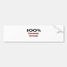 100 Prozent-Fischerei-Offizier Auto Aufkleber