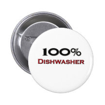 100 Prozent-Spülmaschine Anstecknadelbutton