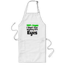 100 Prozent vegan esse ich nichts mit Augen Schürze