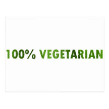 100 PROZENT-VEGETARIER POSTKARTE