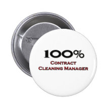 100 Prozent-Vertrags-Reinigungs-Manager Anstecknadelbuttons