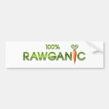 100% Rawganic rohe Nahrung - Karotte Auto Sticker
