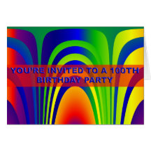 100th Geburtstags-Party laden Karte ein