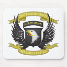 101st Im Flugzeug 3D Mousepad