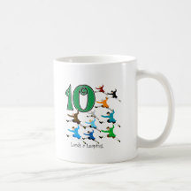 10 Lords Leaping Kaffee Tasse