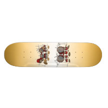 10 Stück-Trommel-Ausrüstung: Modell 3D: Kundenspez Personalisiertes Skateboard