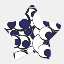 11eyeballs MUSTERT AUGAPFEL-SCHWARZE BLAUE IRIS-WE Sticker