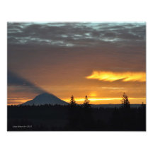 11X14 der Mount Rainier und sein Schatten Kunstphotos