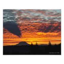 11X14 der Mount Rainier und sein Schatten Fotografischer Druck