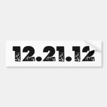 12.21.12 2012 am 21. Dezember 2012 Autoaufkleber