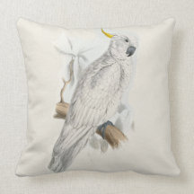 #12-Greater Cockatoo Schwefel-mit Haube Zierkissen