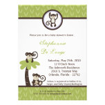 12x18 Affe-Zeit-Zoo-Tierbaby-Duschen-Einladung