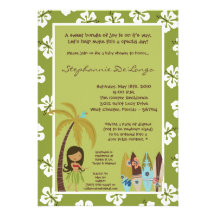 12x18 hawaiische Luau tropische Baby-Duschen-Einla