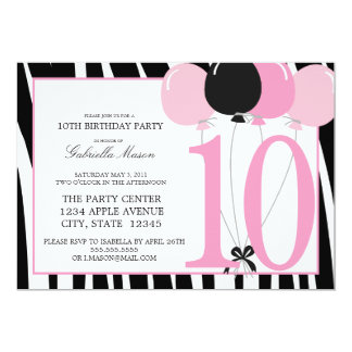 10 Geburtstag Einladungen Zazzle.de