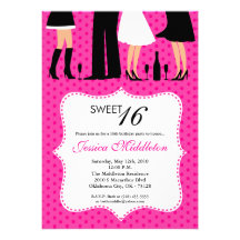 12x18 Party-Leute-Bonbon 16 Geburtstags-Einladung