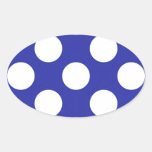 136 KÖNIGSBLAU-SEEMANN-HELLE WEISSE TUPFEN POLK STICKER