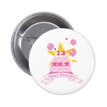 13 Jährig-Geburtstags-Kuchen Button
