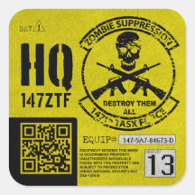 147th Zombie-Task Force hat Einheit Identifikation Quadratsticker