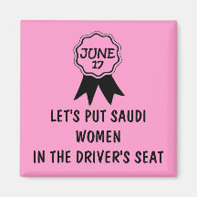 17. Juni saudischer Frauen-Antriebsmagnet Kühlschrankmagnet