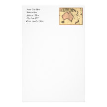 1818 Australasien-Karte - Australien, Neuseeland Personalisierte Druckpapiere