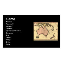 1818 Australasien-Karte - Australien, Neuseeland Visitenkarten