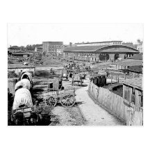 1864 Eisenbahn-Depot-Atlanta-Postkarte