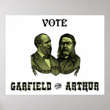 1880 Abstimmung Garfield und Arthur, grün Plakate