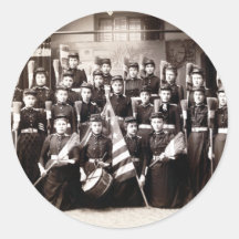 1880 Frauen-Kadetten bewaffnet mit Besen Stickers