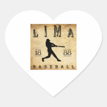 1888 Lima Ohio Baseball Sticker