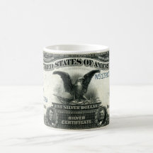 1899 ein silbernes Zertifikat Dollar US Teetasse