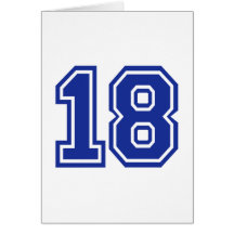 18 - achtzehn grußkarte