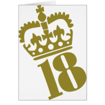18. Geburtstag - Zahl - achtzehn Grußkarten