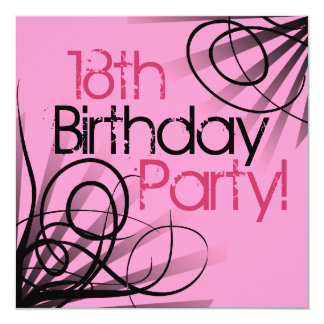 18 Geburtstag Einladungen Zazzle.de