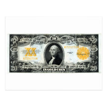 1922 US-Goldzertifikat Postkarte