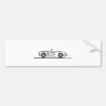 1959 1960 Chevrolet Corvette Autoaufkleber