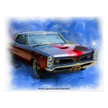 1966 GTO POSTKARTE