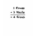 1 Cross   3 Nails = 4 Given T-shirt